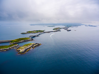 Image showing Atlantic Ocean Road aerial photography.