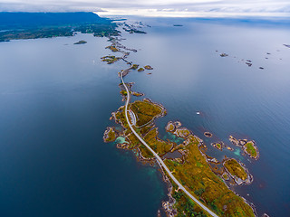 Image showing Atlantic Ocean Road aerial photography.