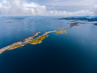 Image showing Atlantic Ocean Road aerial photography.