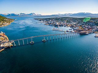 Image showing Bridge of city Tromso, Norway