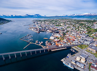 Image showing Bridge of city Tromso, Norway