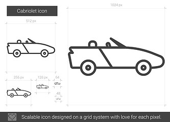 Image showing Cabriolet line icon.