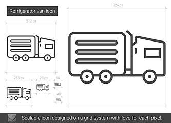 Image showing Refrigerator van line icon.