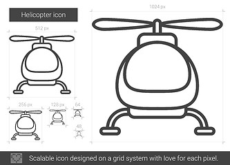 Image showing Helicopter line icon.