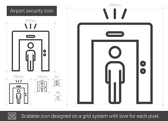Image showing Airport security line icon.