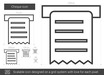 Image showing Cheque line icon.