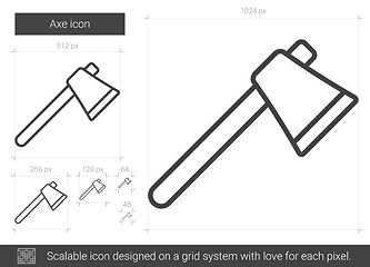 Image showing Axe line icon.