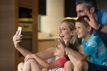 Image showing Family having fun at home