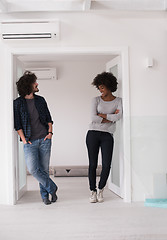 Image showing multiethnic couple renovating their home