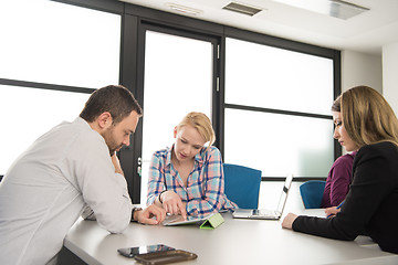 Image showing Business Team At A Meeting at modern office building