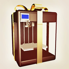 Image showing 3d printer - gift. Modern technologies. Creating products of the