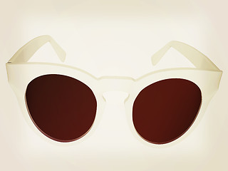 Image showing Cool metal sunglasses. 3d illustration. Vintage style