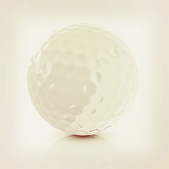 Image showing Golf ball. 3D rendering. Vintage style