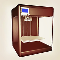 Image showing 3d printer. Modern technologies. Creating products of the innova