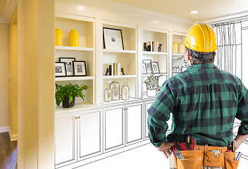 Image showing Contractor Facing Custom Built-in Shelves and Cabinets Design Dr