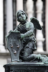 Image showing Sculpture of an angel near Colleoni Chapel, Bergamo, Italy