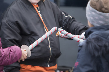 Image showing Marching with Torches