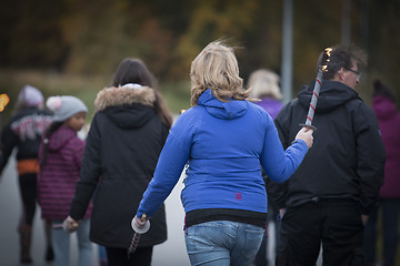 Image showing Marching with Torches