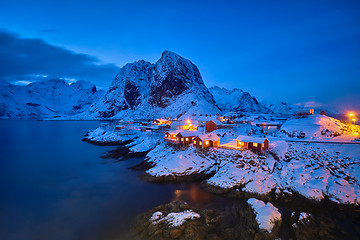 Image showing Hamnoy fishing village on Lofoten Islands, Norway