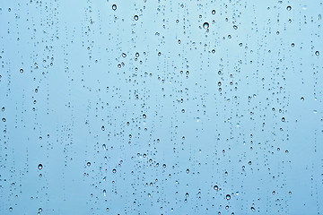 Image showing Rain drops on window