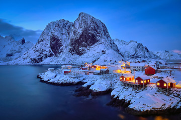 Image showing Hamnoy fishing village on Lofoten Islands, Norway