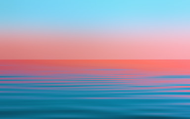 Image showing Abstract Motion Blurred Blue With Pink Seascape Background