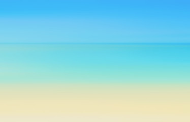 Image showing Abstract Motion Blurred Summer Seascape Background Of Sunny Beac