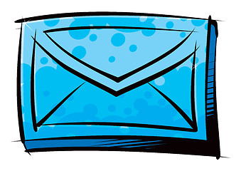 Image showing Traditional letter in an envelope