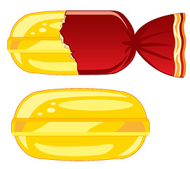 Image showing Sweetmeat caramel in cover and without it