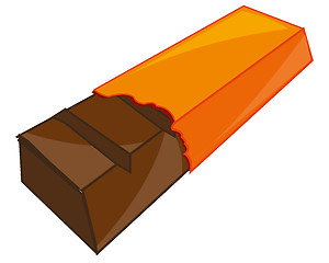 Image showing Chocolate in cover on white background is insulated