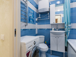 Image showing Small bathroom with toilet