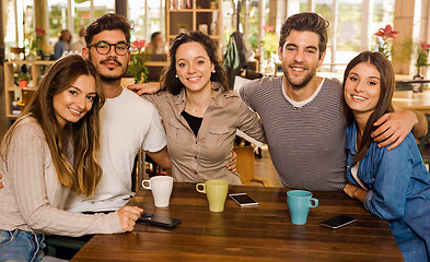 Image showing Friends at the cafe 