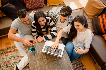 Image showing Friends studying