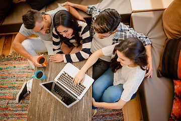 Image showing Friends studying