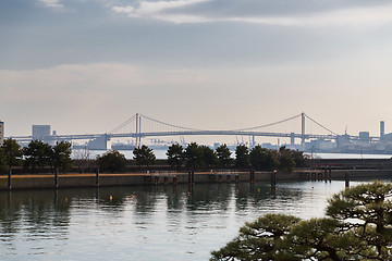 Image showing view of rainbow bridge in tokyo, japan