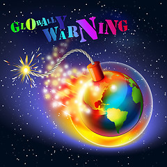 Image showing Global warming warning concept