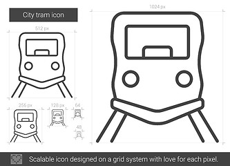 Image showing City tram line icon.