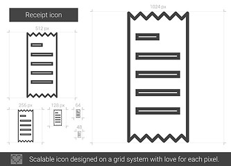 Image showing Receipt line icon.