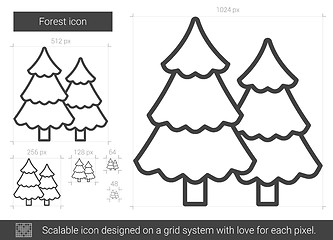 Image showing Forest line icon.