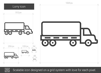 Image showing Lorry line icon.