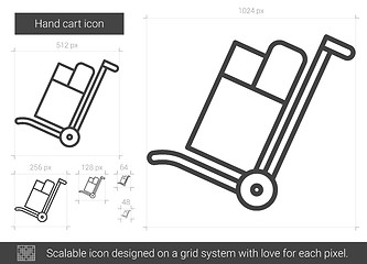 Image showing Hand cart line icon.