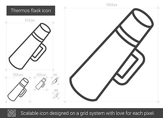 Image showing Thermos flask line icon.