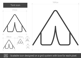 Image showing Tent line icon.