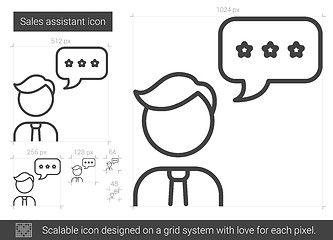 Image showing Sales assistant line icon.