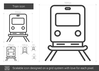 Image showing Train line icon.