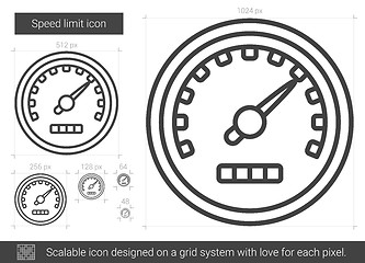 Image showing Speed limit line icon.