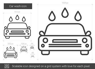 Image showing Car wash line icon.