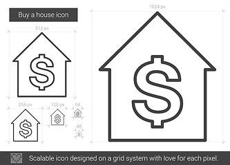 Image showing Buy a house line icon.