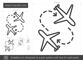 Image showing Airport transfer line icon.