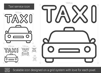 Image showing Taxi service line icon.